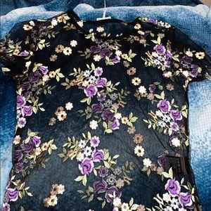 Black floral shirt!!